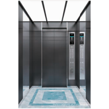 Pequeno elevador elevador preto titânio espelho gravação manchada de aço elevador de passageiros